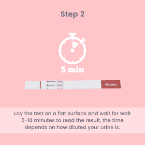 Step 2 of how to use a Hoopsy Eco Pregnancy Test